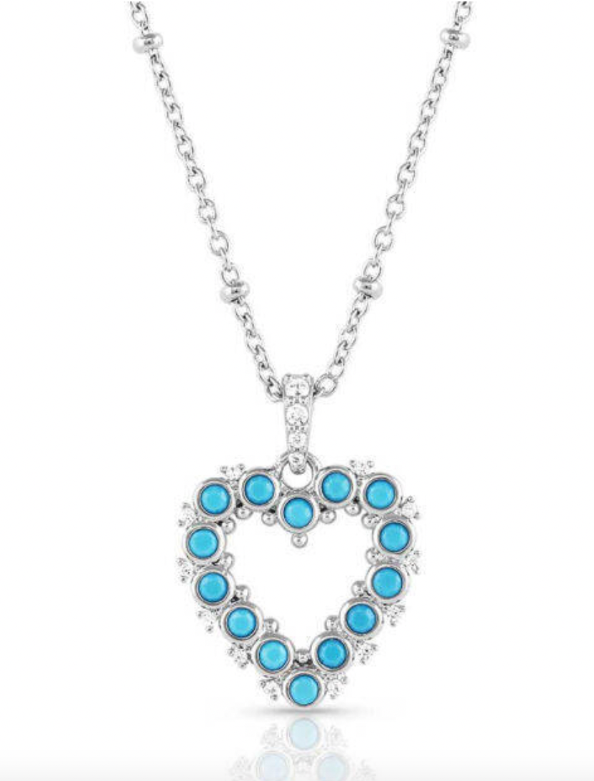 Montana Silversmiths Deepest Love Blue Heart Necklace.