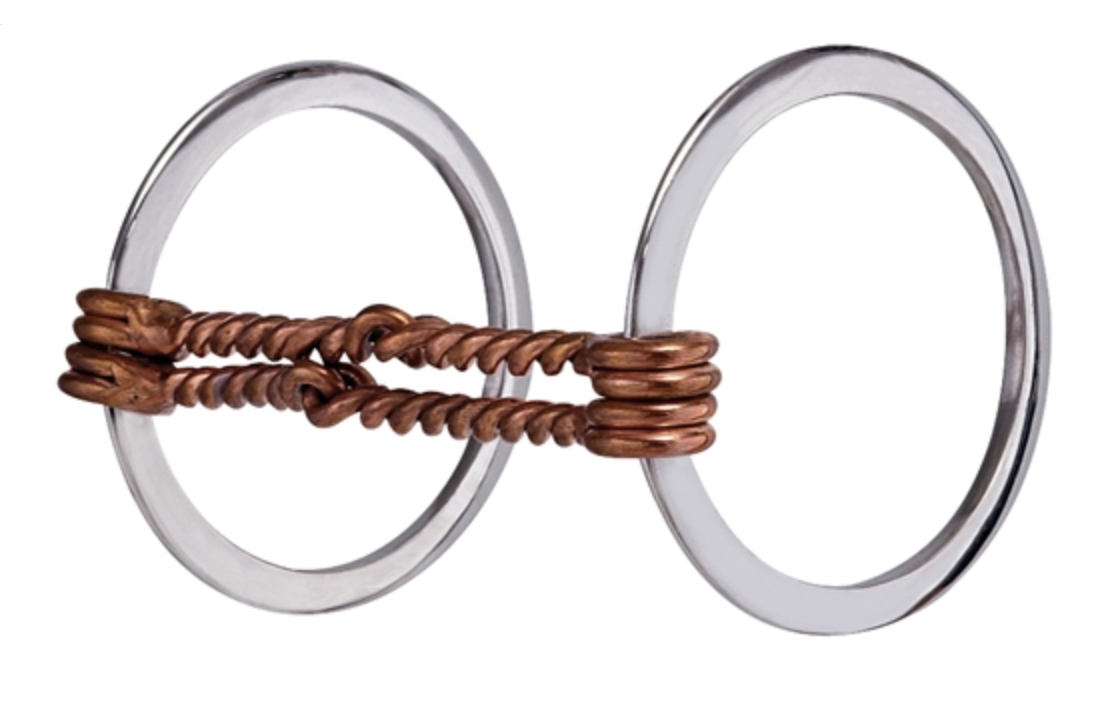 AHE Double Twist Copper Snaffle Bit.