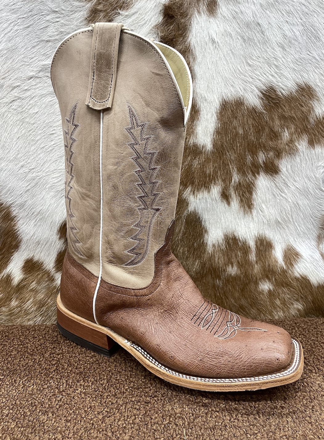 Anderson Bean Men's Smooth Ostrich Boot.