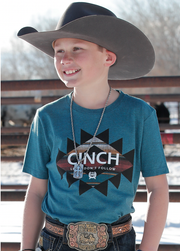 Cinch Boy's Blue Graphic Tee