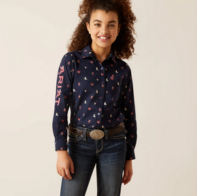 Ariat Girl's Team Kirby Western Shirt