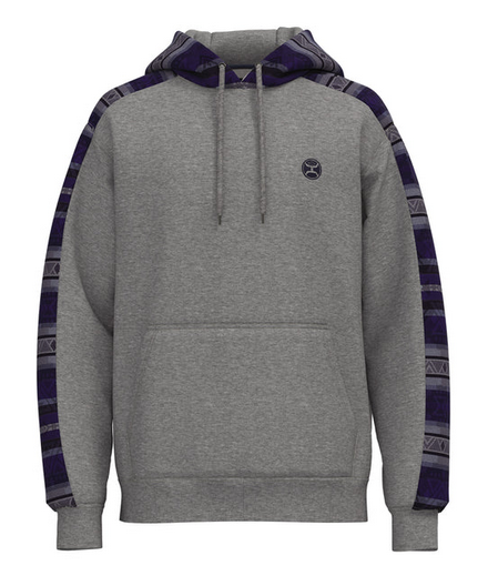 Hooey Men's Canyon Grey and Navy Hoodie C4.