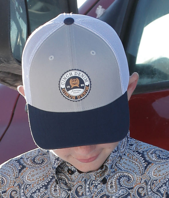 Cinch Boy's Grey Trucker Cap.