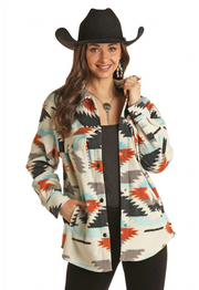 Rock & Roll Cowgirl Fleece Shacket C4