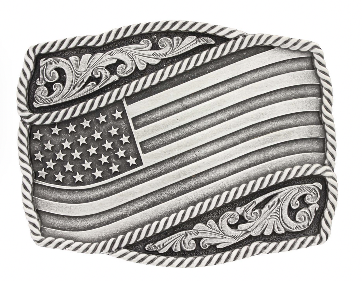 Montana Silversmiths Classic Impressions Flag Buckle