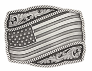 Montana Silversmiths Classic Impressions Flag Buckle