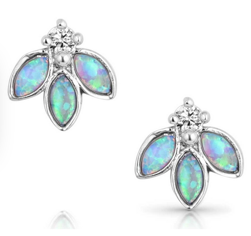 Montana Silversmiths Untamed Opal Earrings.