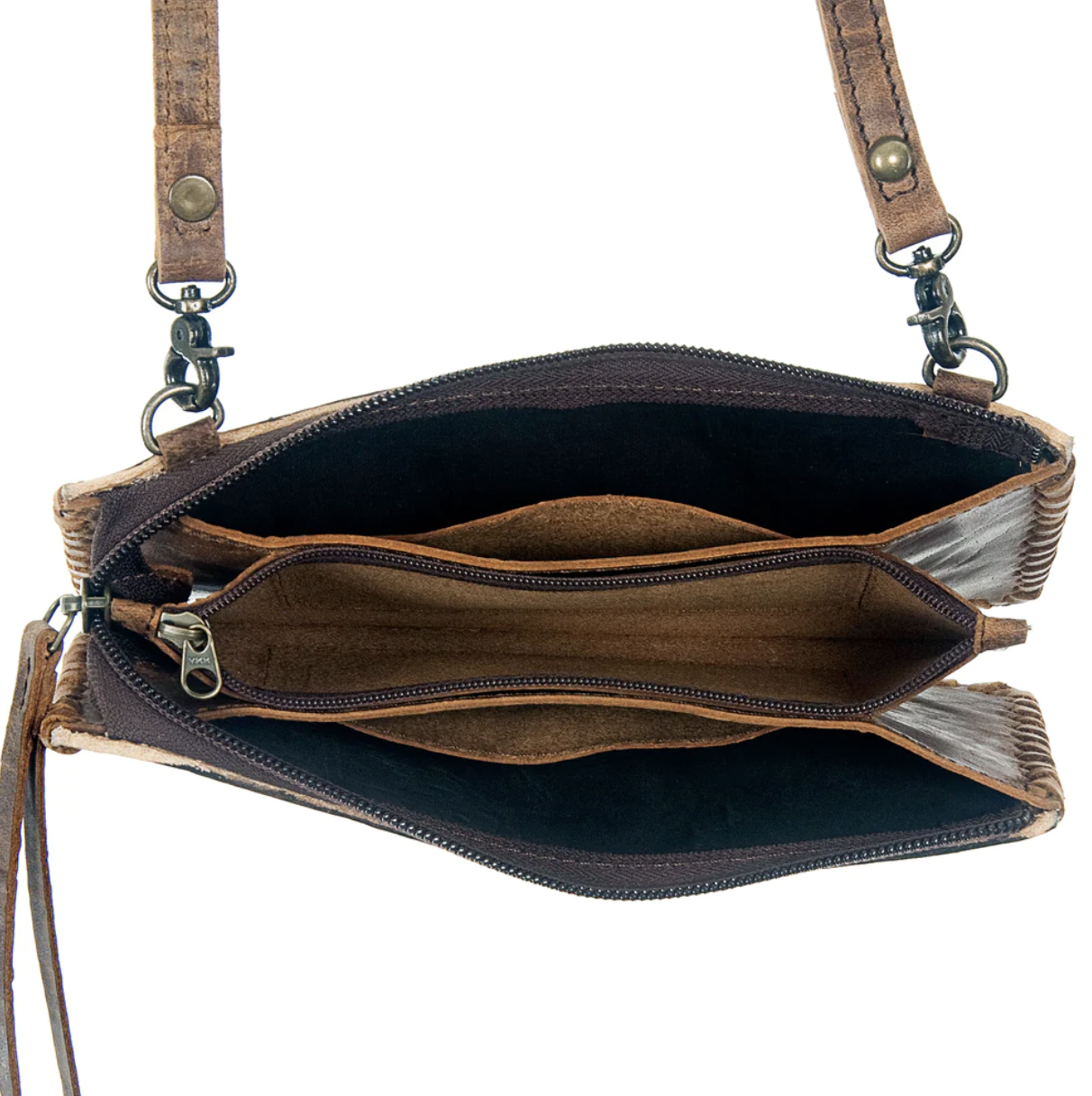 American Darling Tooled Leather Crossbody Wallet.