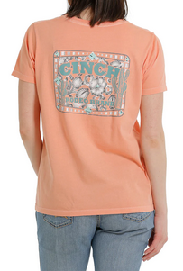 Cinch Women's Coral Graphic Tee