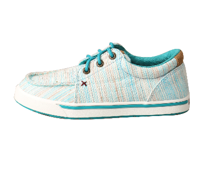 Kid's Blue and White Multicolored Sneakers.