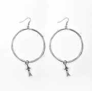 Large Silver Hoop Earrings