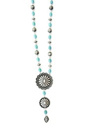 West & Co Turquoise Colored Concho Necklace