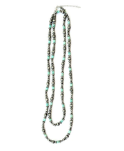 West & Co Faux Navajo Pearls with Turquoise Colored Beads Necklace