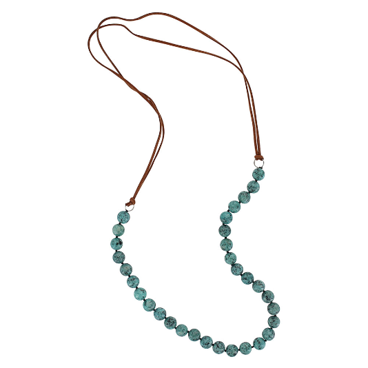 Montana Silversmiths Faux Turquoise Marble Beaded Necklace