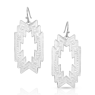 Montana Silversmiths Thunderstorm Geometric Earrings