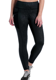 Women's Black Paisley Leggings