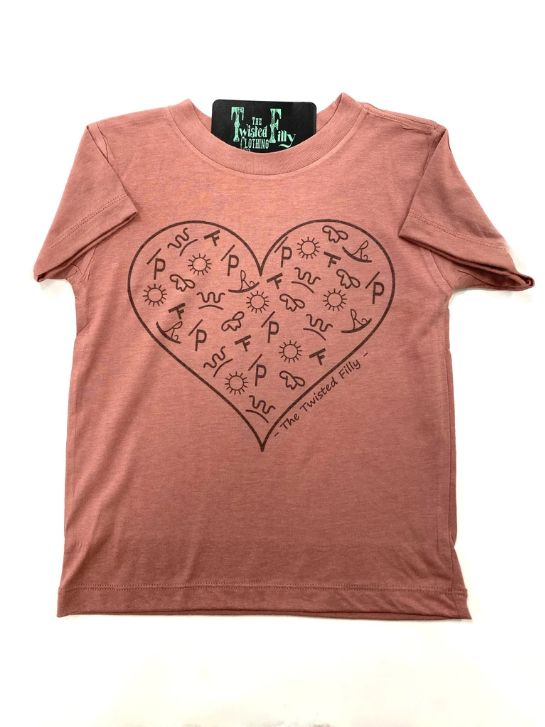 The Twisted Filly Toddler's Branded Heart Tee