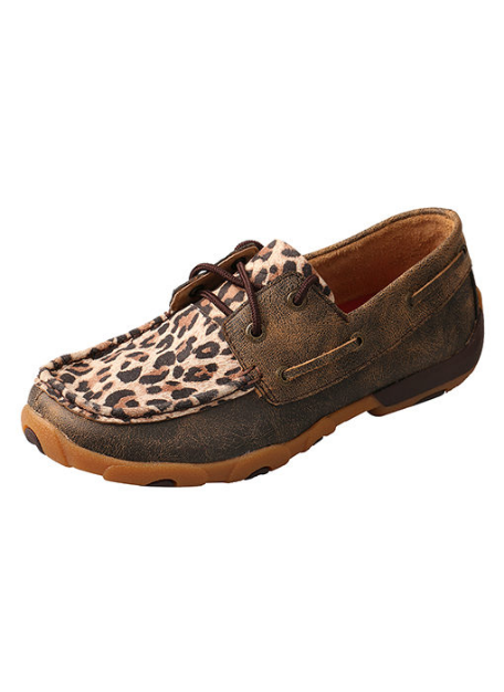 Twisted X Ladies Leopard Boat Shoe C3