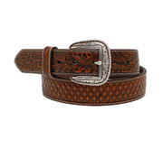 Ariat Men's Basketweave Floral Belt C4 Size 42