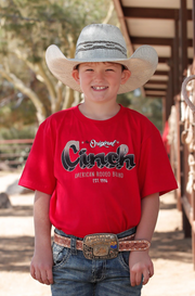 Cinch Boy's Red Graphic Tee Size Large