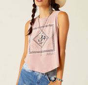 Ariat Women's Pink Tie Me Tank Top