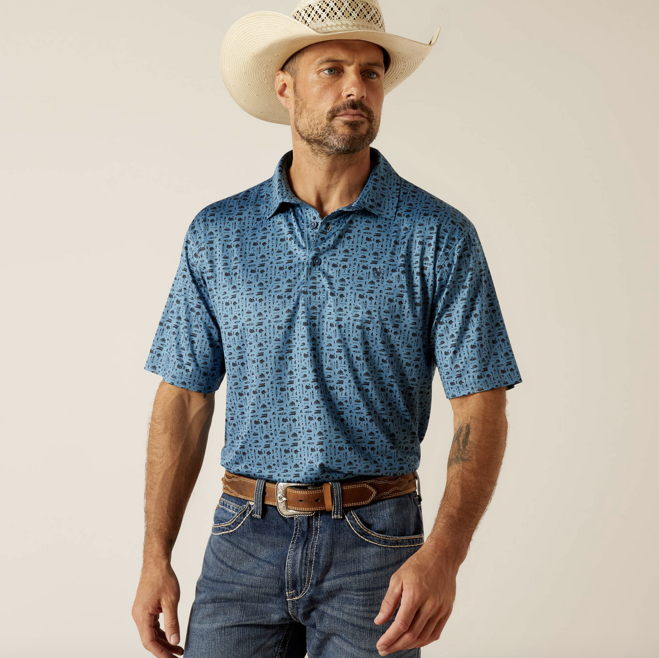 Ariat Men's Brilliant Blue Polo