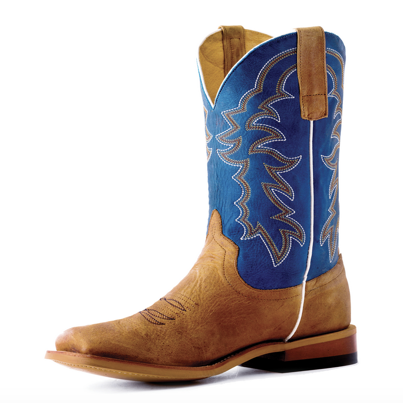 Horse Power Kids Tan and Blue Boot