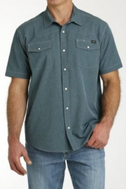 Cinch Men's Denim Blue Camp Shirt