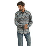 Wrangler Men's Retro Blue Aztec Shirt