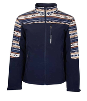 Hooey Men's Navy Serape Softshell Jacket