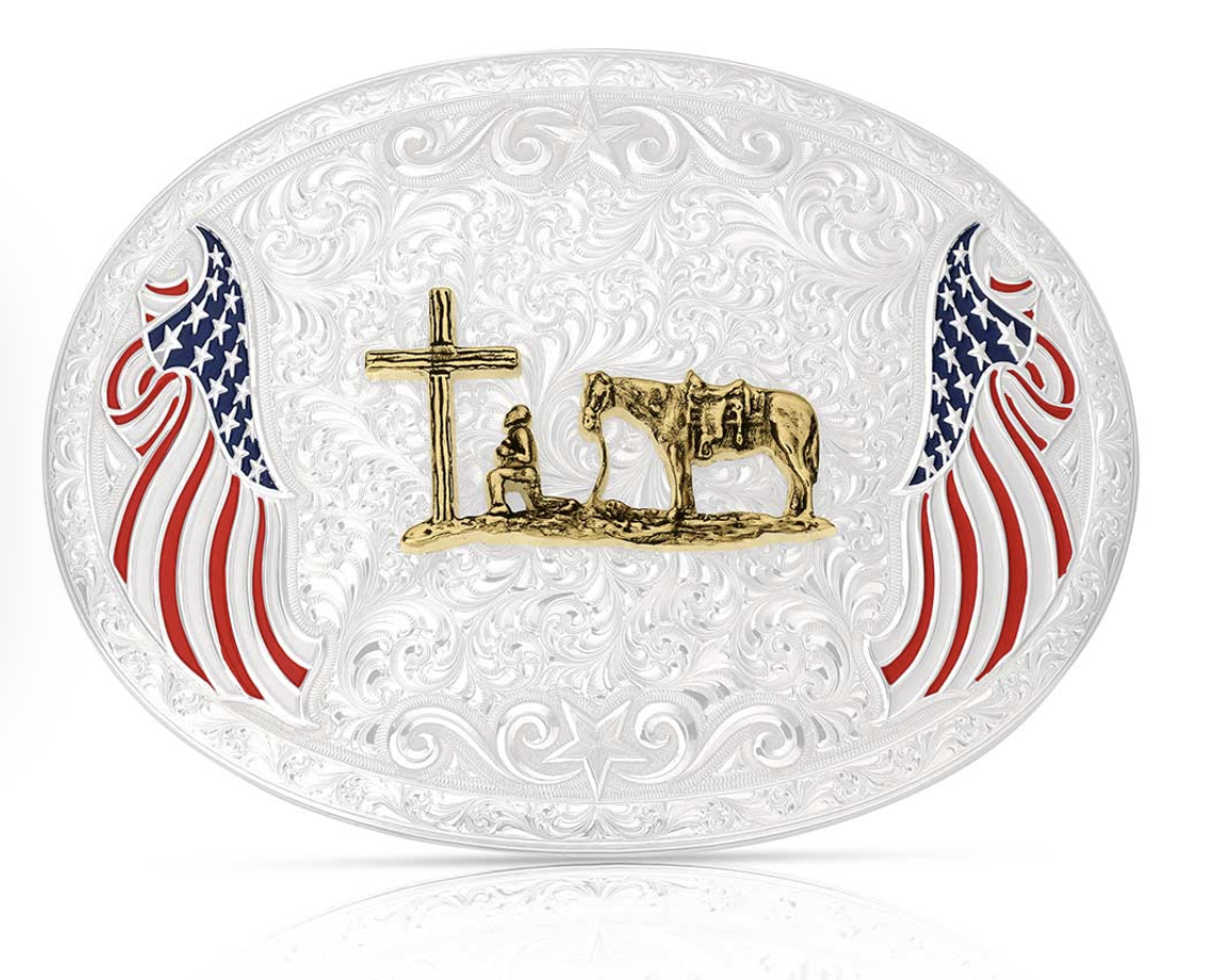 Montana Silversmiths American Made Freedom Buckle.