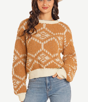 Rock & Roll Cowgirl Chenille Aztec Sweater