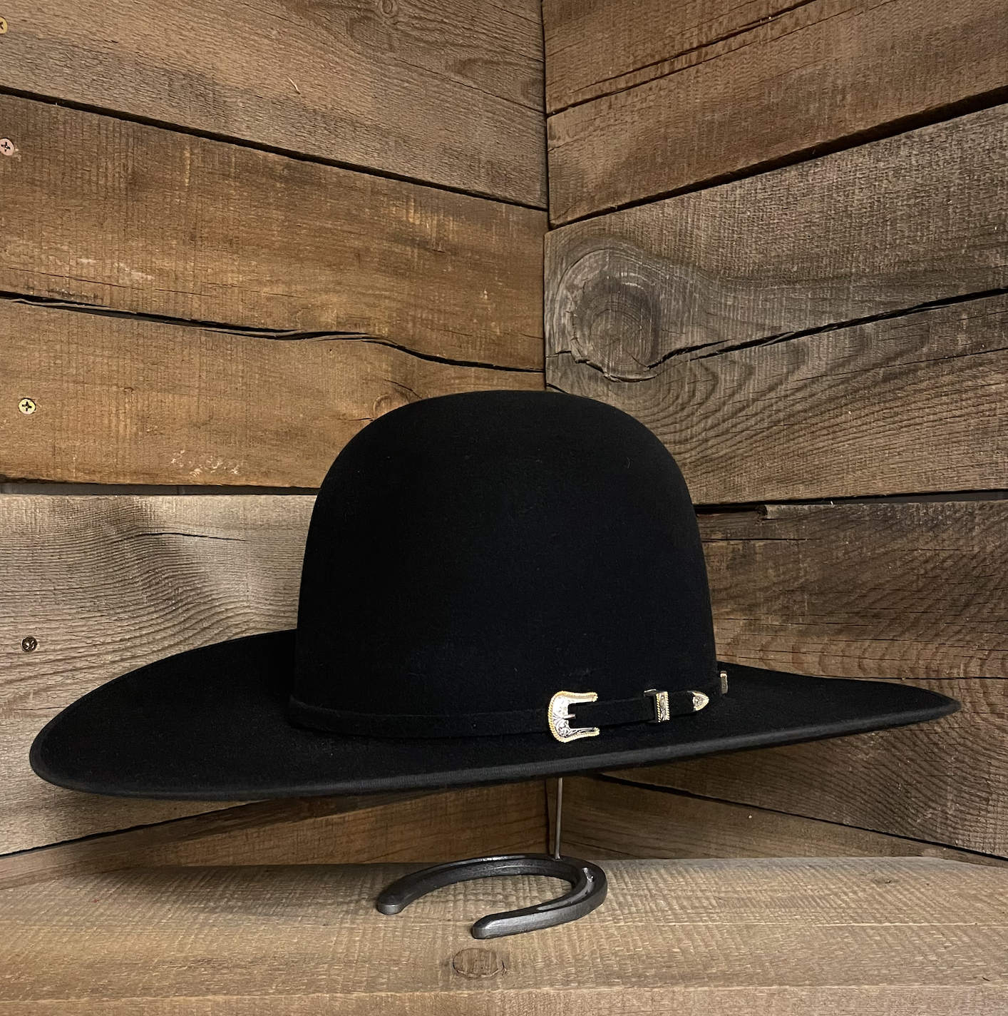 American 10X Black Bound Edge Felt Hat