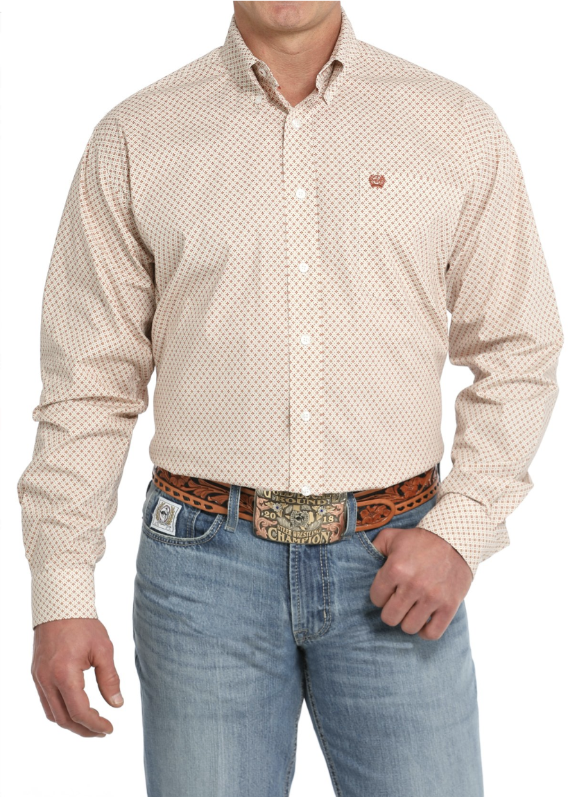 Cinch Men's Geometric Print Button Down Shirt