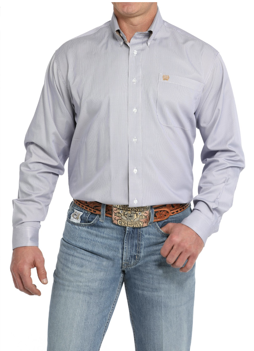 Cinch Men's Stripe Button Down Shirt