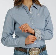 Cinch Women's Pin Striped Long Sleeve Shirt