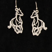 Silver Strike Running Horse Earrings