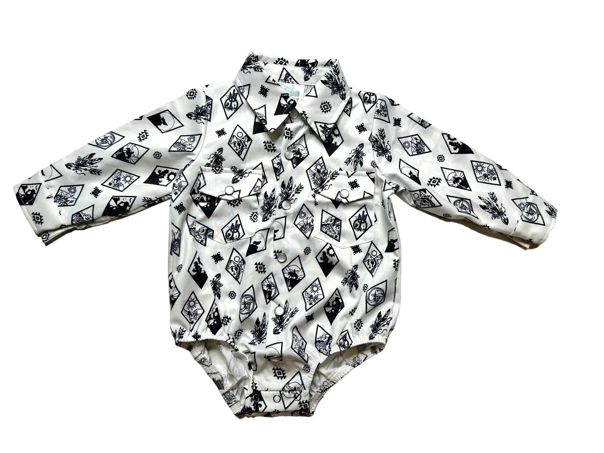 Shea Baby Infant Boy's Diamond Print Onesie