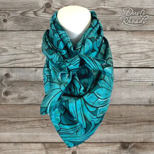 Dusti Rhoads Saddle Up Silk Wild Rag Scarf