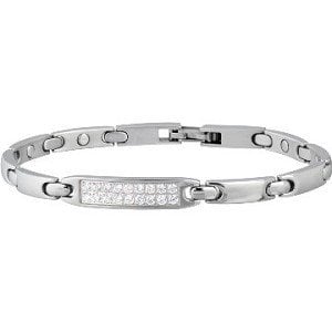 Lady Pave Silver Linked Bracelet.