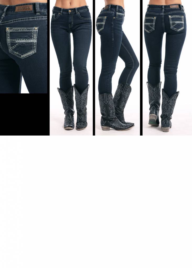 Women's Rock & Roll Cowgirl Mid-Rise Skinny Jean W1S8709 C3