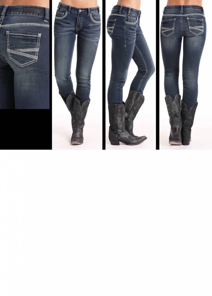 Women's Rock & Roll Cowgirl Boyfriend Skinny Jean W2S6683 C3