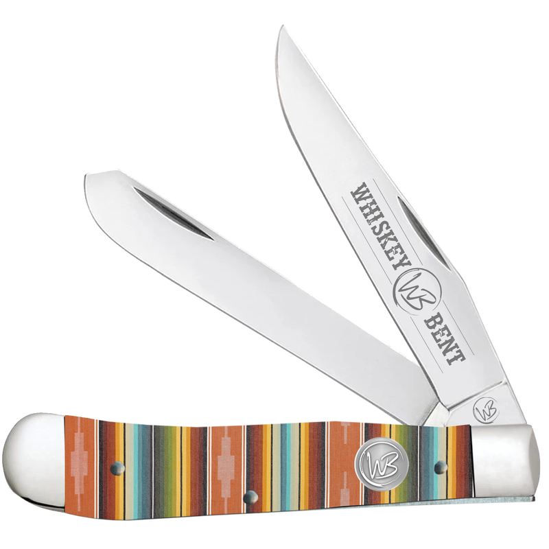 Whiskey Bent Serape Sunrise Trapper Knife