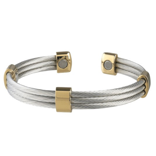 Trio Stainless Steel Cable Bracelet