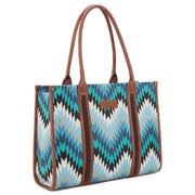 Wrangler Southwestern Pattern Dual Sided Print Concealed Carry Wide Tote