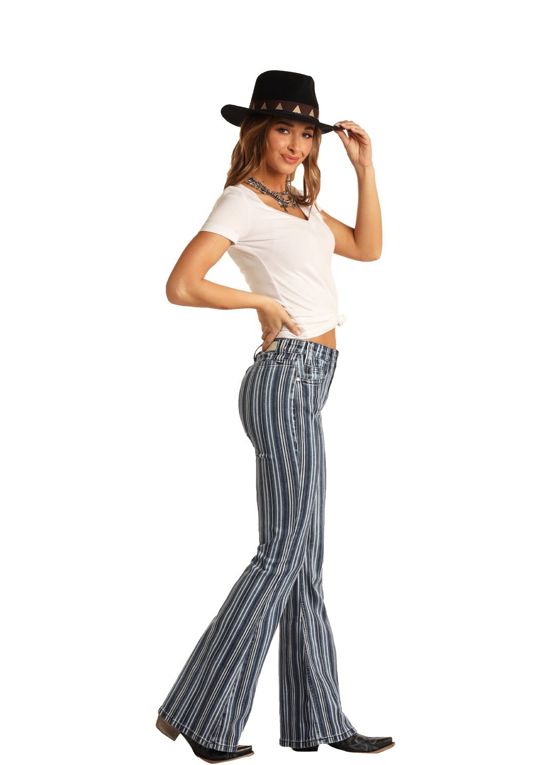 Rock & Roll Cowgirl's Striped Trouser C4