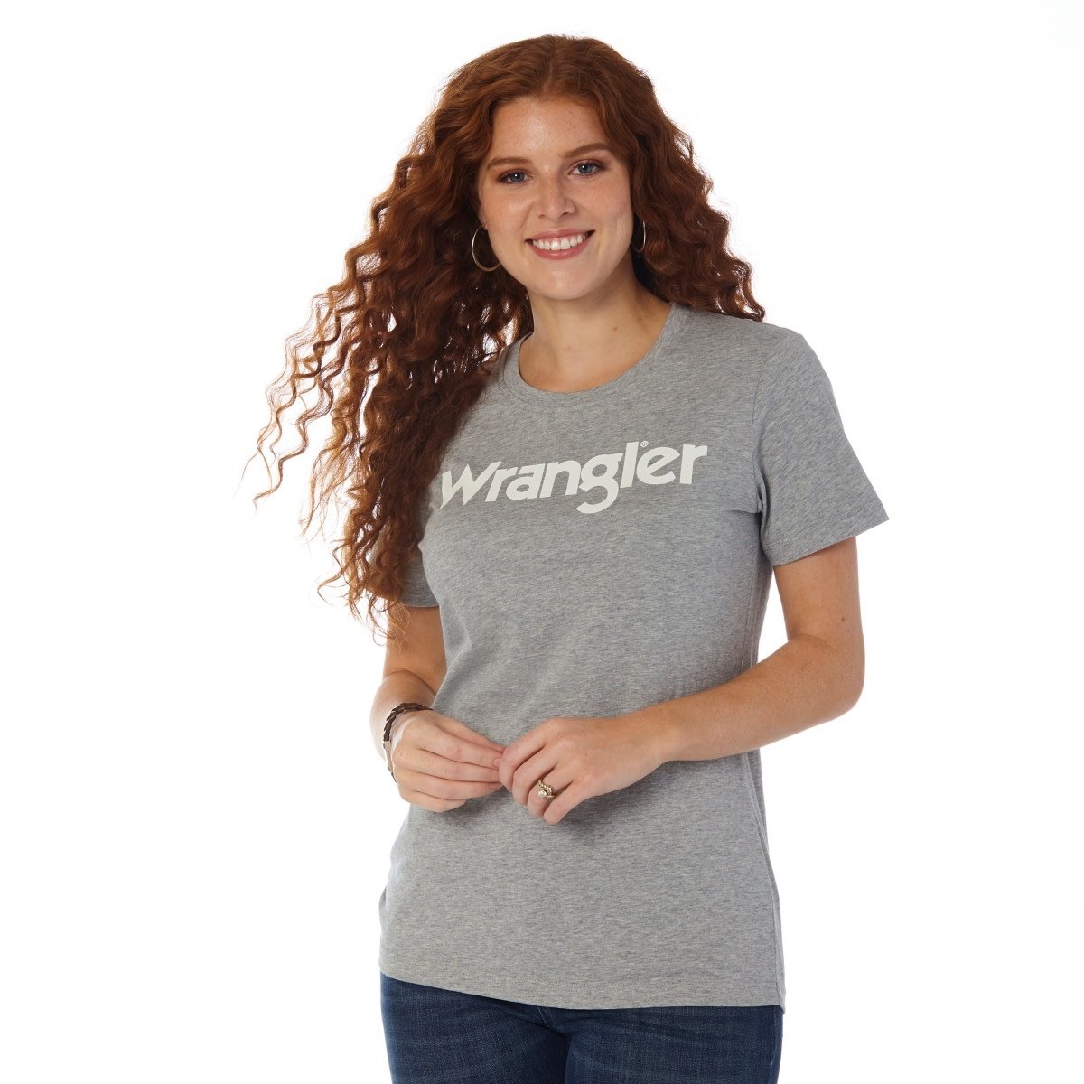 Wrangler Women's Grey Logo Tee