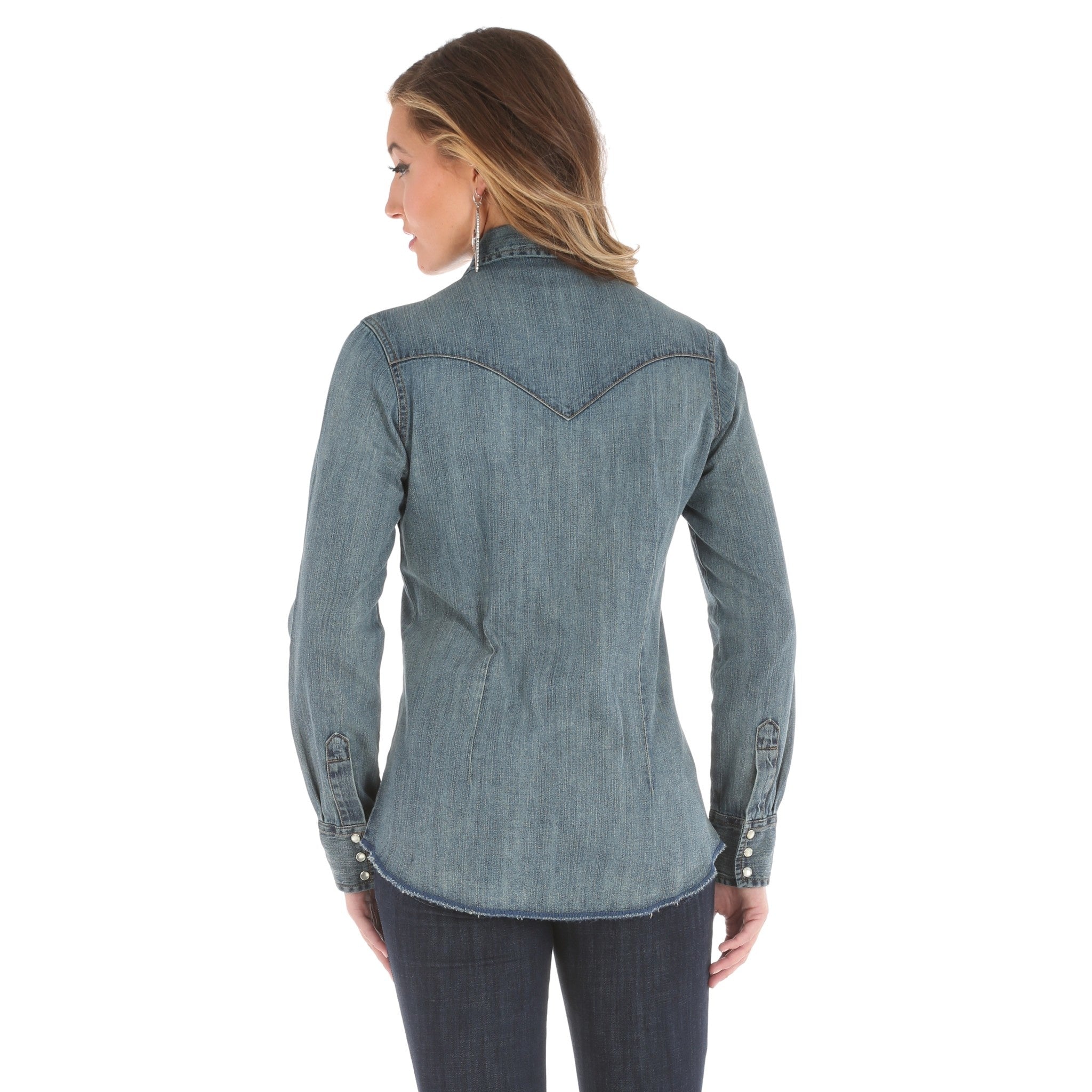 Wrangler Women's Denim Snap Front Shirt