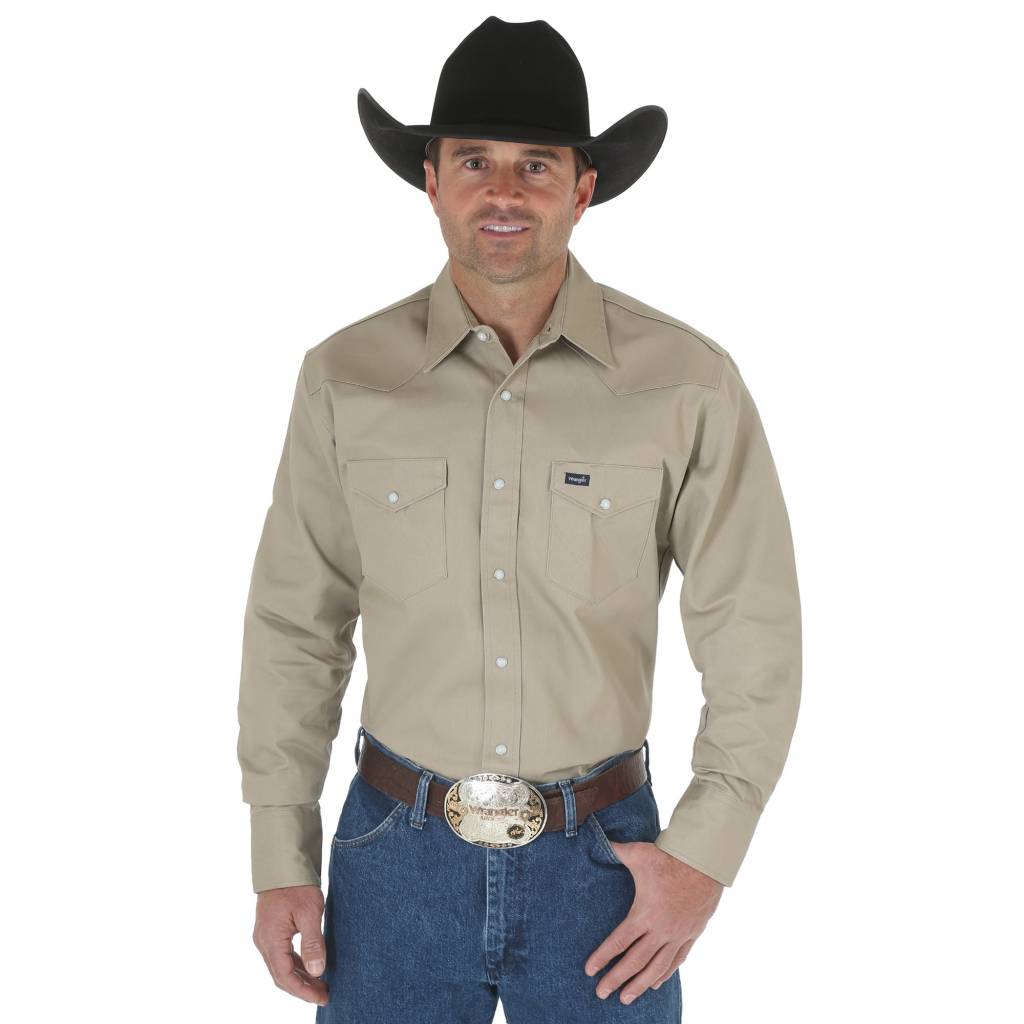 Men's Wrangler Authentic Cowboy Cut Snap Front Work Shirt MS70319.