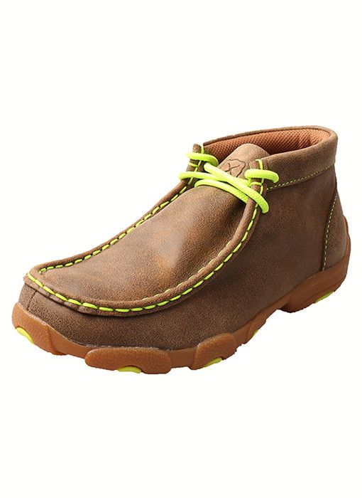 Twisted X Kid's Neon Yellow Driving Moccasin